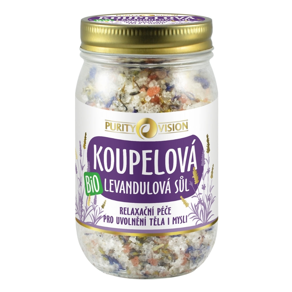 Sare de baie bio cu lavandă 400 g