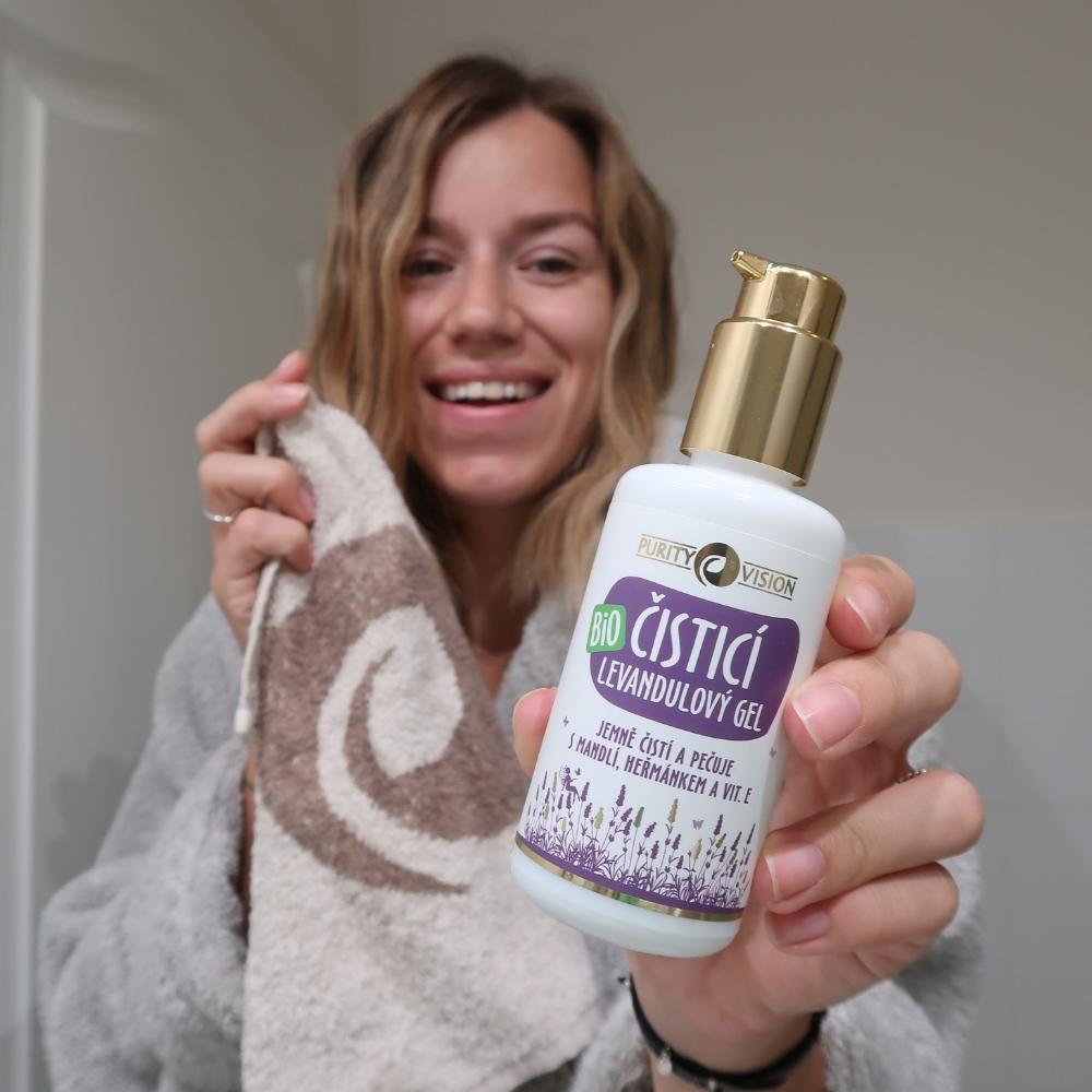 Gel bio de curățare cu lavandă, migdale, mușețel și vitamina E 100 ml