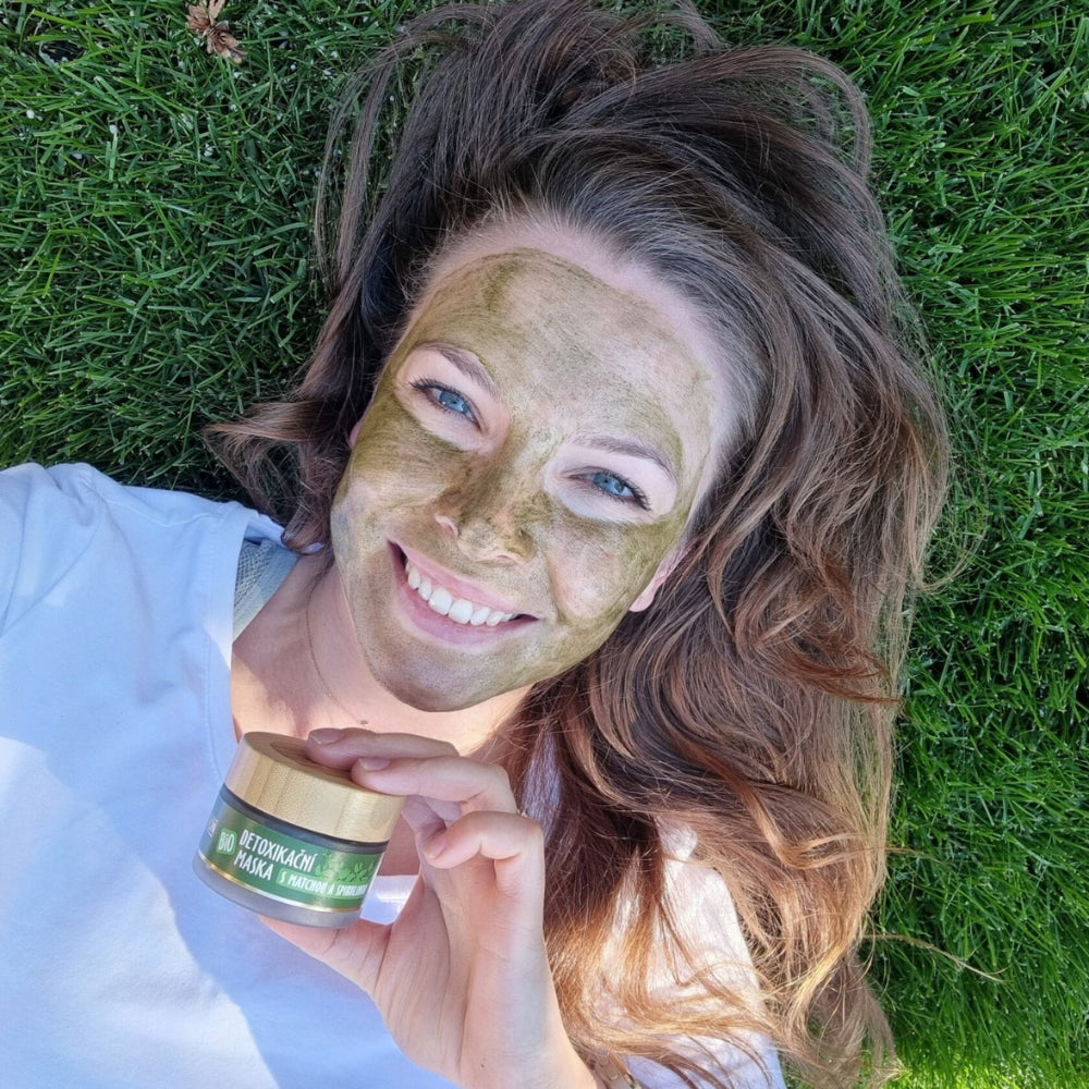 Mască bio detoxifiantă cu matcha și spirulină 40 ml