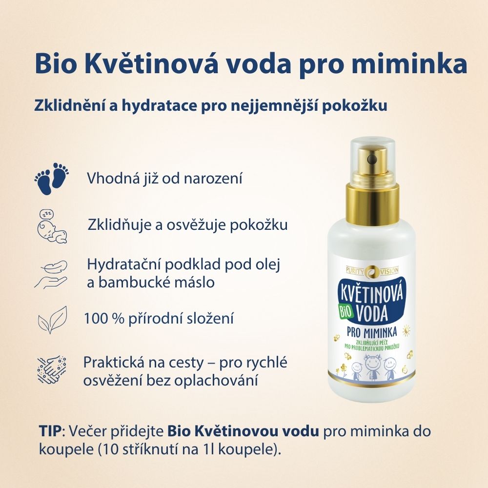 Apă florală bio pentru bebeluși 100 ml