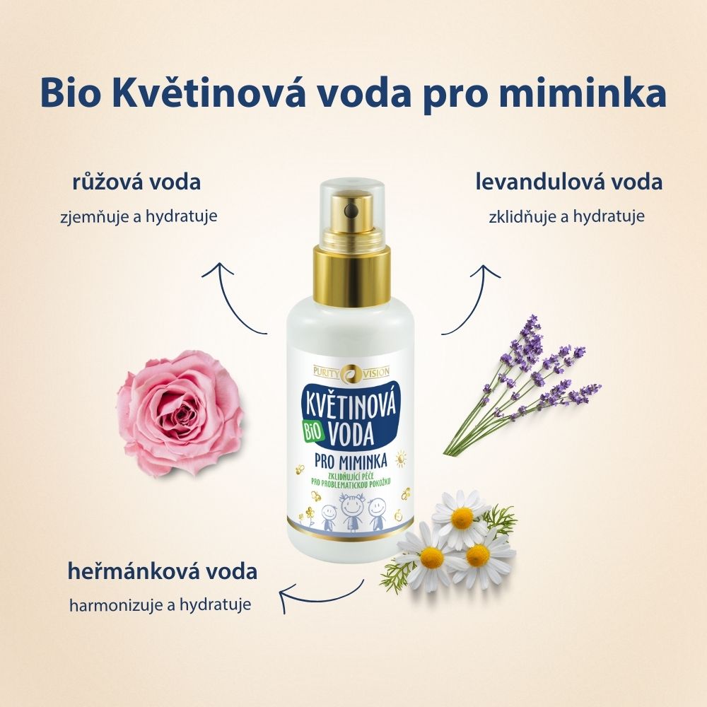 Apă florală bio pentru bebeluși 200 ml