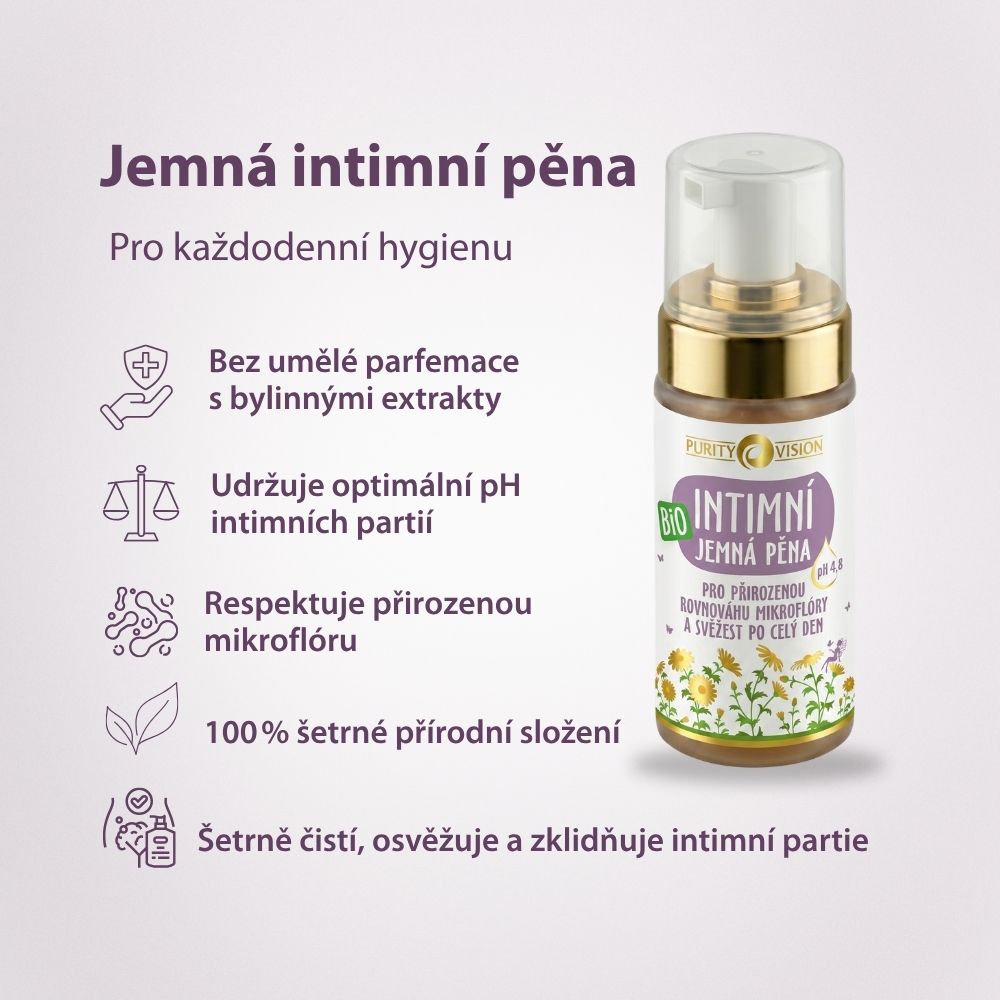 Spumă intimă delicată Bio 90 ml