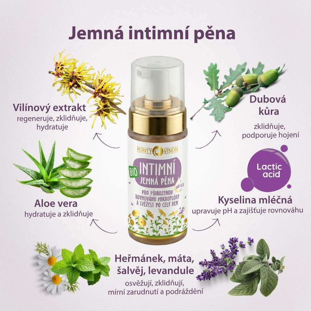 Spumă intimă delicată Bio 90 ml