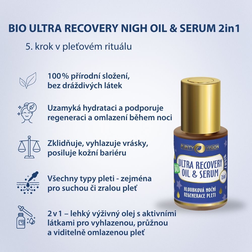 Ulei & Ser Bio Ultra Recuperare Noapte 2în1 30 ml